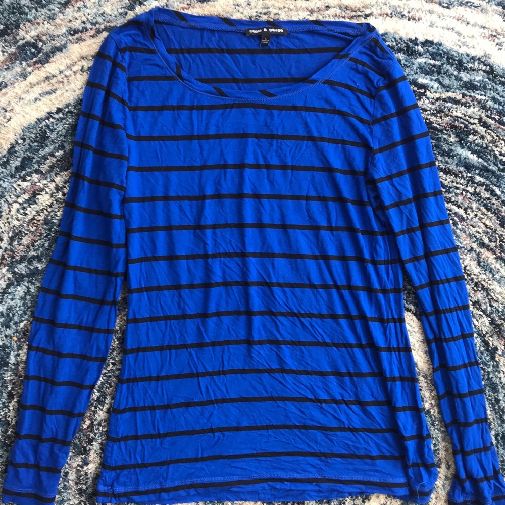 Black and Blue striped shirt